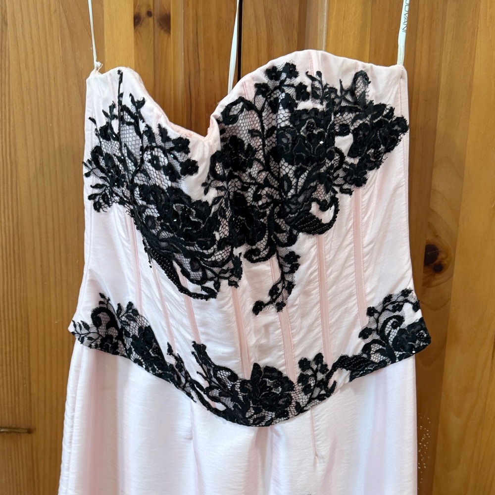 Jovani Light Pink Satin Dress - Picture 4 of 4